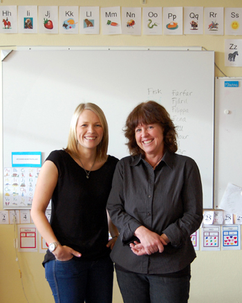 Stina Hedlund och Linnea Malmsten arbetar på Sågtorpsskolan i Nacka. 